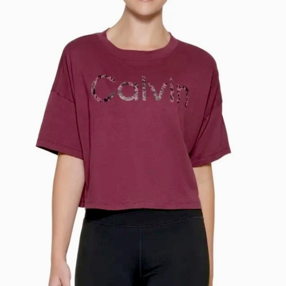 Calvin Klein Performance Tops - CK Calvin Klein Performance Crop Logo Tee Top New NWT